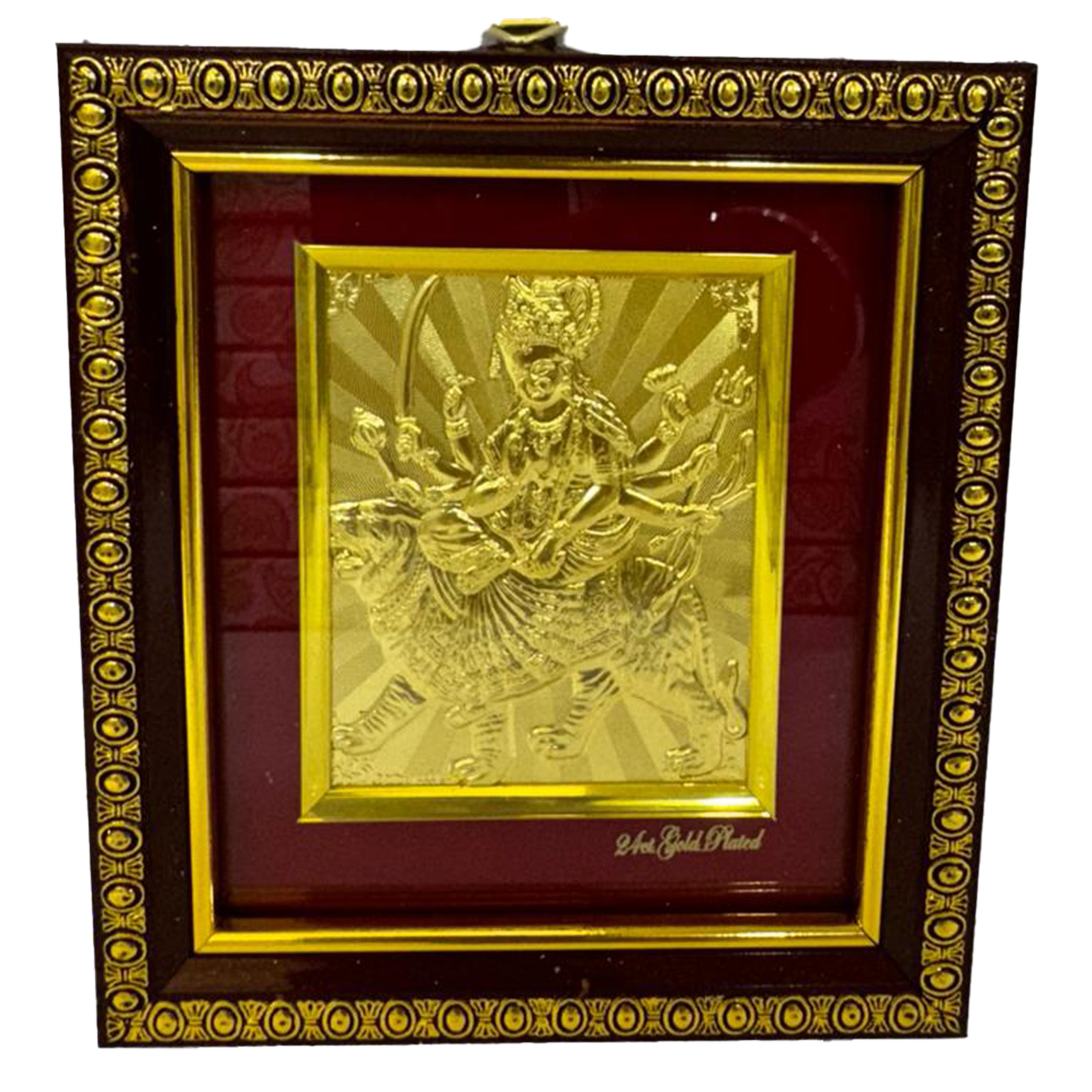 Durga Mata Gold Patra Frame